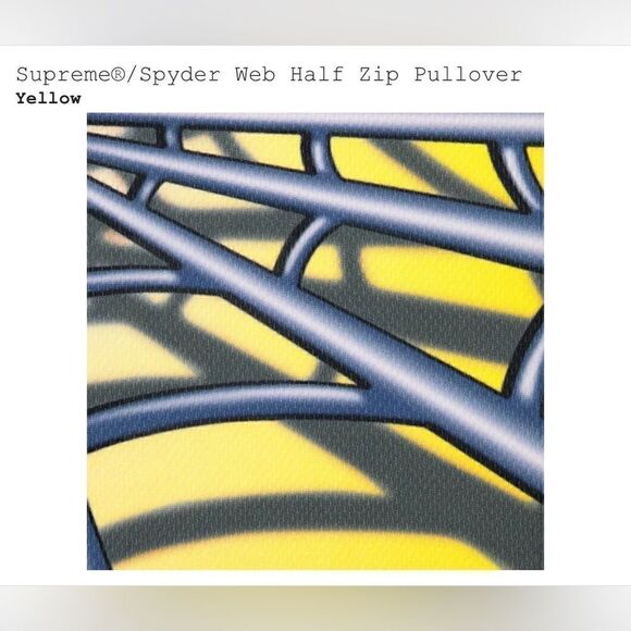 Supreme@/Spyder Web Half Zip Pullover “yellow” - Picture 3 of 3